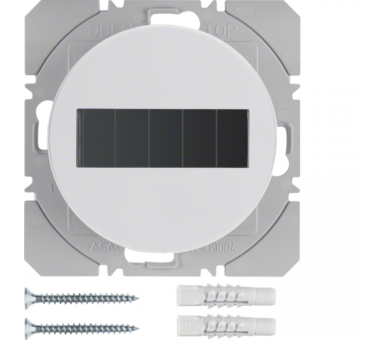 R.1/R.3 KNX RF przycisk radiowy 1-kr płaski z baterią słoneczną, biały Berker 85655139