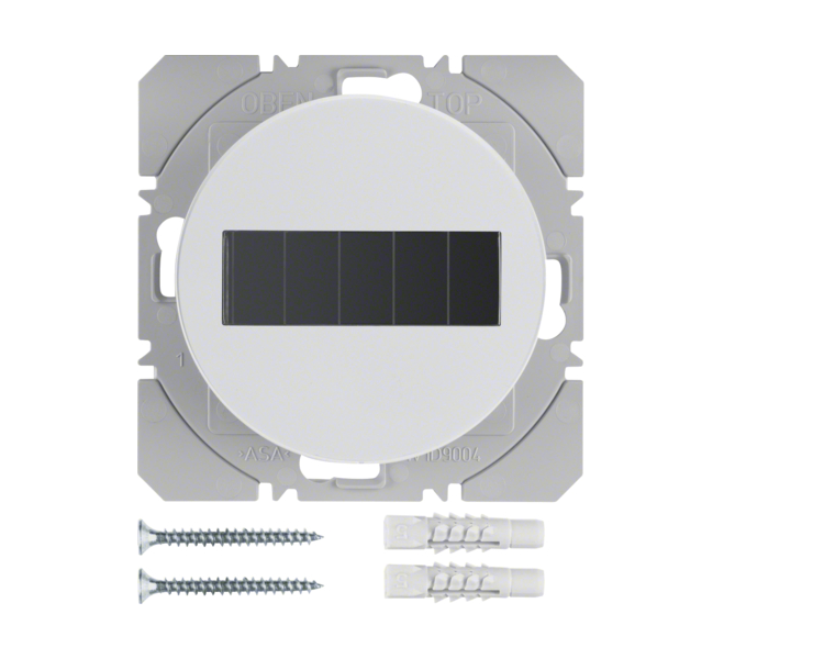 R.1/R.3 KNX RF przycisk radiowy 1-kr płaski z baterią słoneczną, biały Berker 85655139