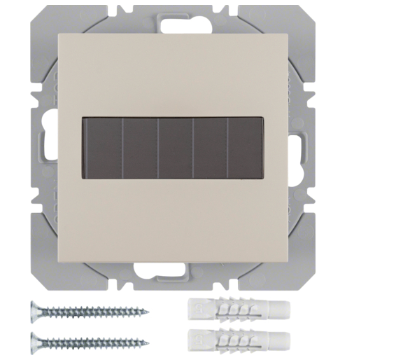 B.Kwadrat/S.1 KNX RF przycisk 1-kr płaski z baterią słoneczną, krem Berker 85655182