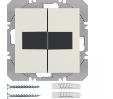B.Kwadrat/S.1 KNX RF przycisk 2-kr płaski z baterią słoneczną, krem Berker 85656182