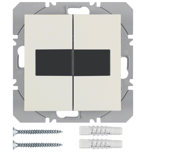 B.Kwadrat/S.1 KNX RF przycisk 2-kr płaski z baterią słoneczną, krem Berker 85656182
