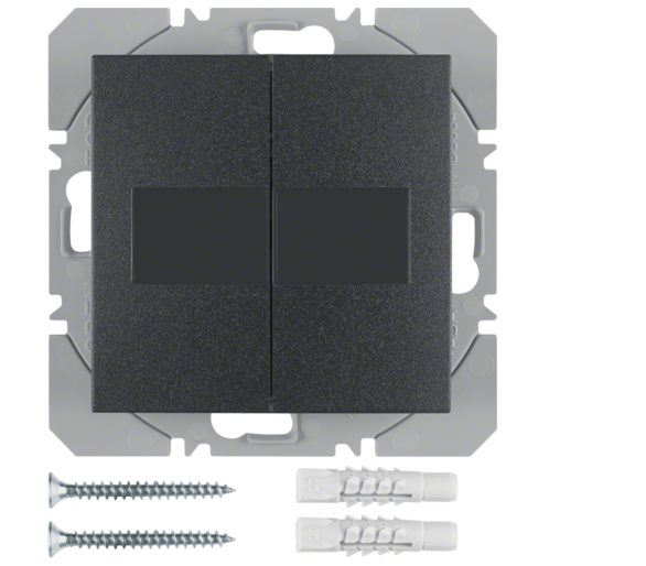 B.X/S.1 KNX RF przycisk 2-kr płaski z baterią słoneczną, ant Berker 85656185