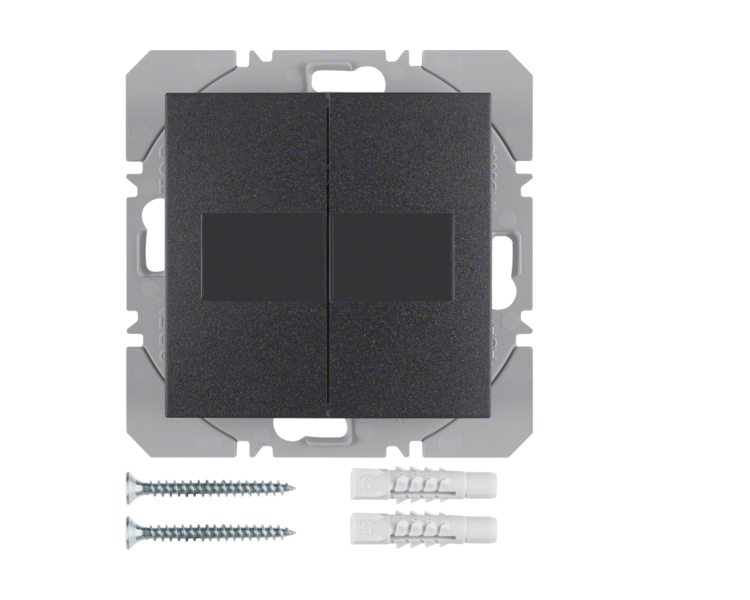 B.X/S.1 KNX RF przycisk 2-kr płaski z baterią słoneczną, ant Berker 85656185