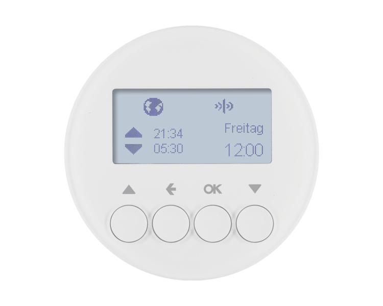 R.X/1930/Glas KNX RF quicklink Żaluzjowy łącz. czas. ster. biały Berker 85745139