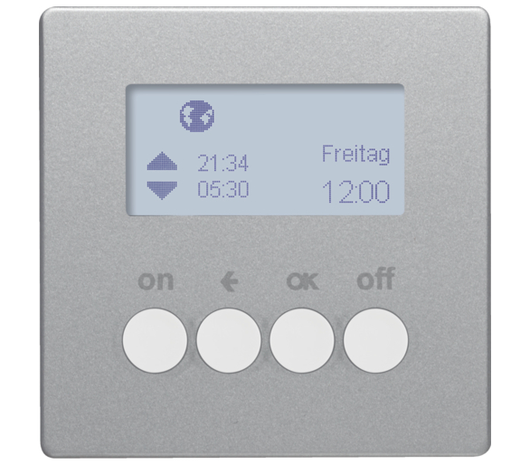 Q.x KNX RF quicklink Łącznik czas. ster. załącz. i mech. zas., alu aks, lak Berker 85745224