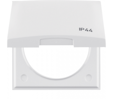 Integro Flow Ramka z pokrywą z nadrukiem "IP44" biały Berker 918282599