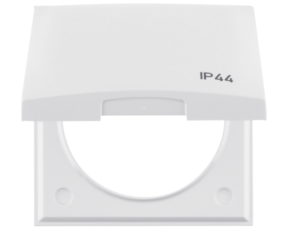 Integro Flow Ramka z pokrywą z nadrukiem "IP44" biały Berker 918282599