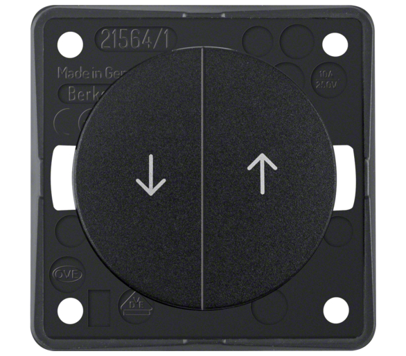 Integro Flow Łącznik żaluzj. wielokl. przyc., nadr. symb. "Strzałka", czarny Berker 936532510
