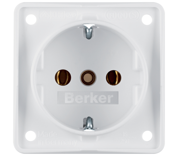 Integro Flow Gniazdo SCHUKO biały Berker 941852502