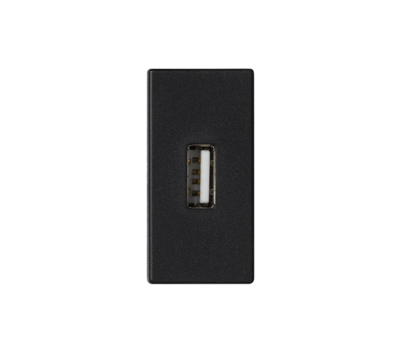 Płytka K45 złącze USB typ A 45×22,5mm szary grafit K128B/14