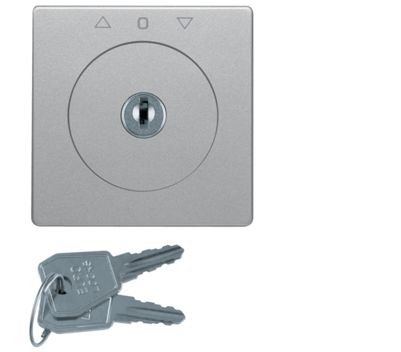 Q.x Płytka czołowa z kluczem do łącznika żaluzjowego na klucz alu, aksamit Berker 1082608400
