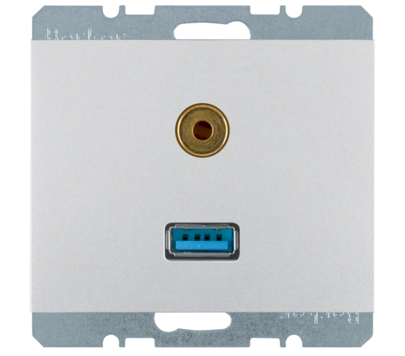 K.5 Gniazdo USB/3.5 mm audio alu Berker 3315397003