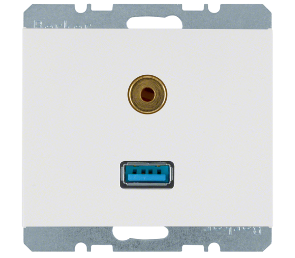 K.1 Gniazdo USB / 3,5 mm Audio biały Berker 3315397009