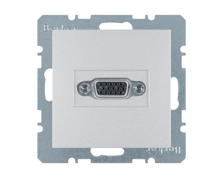 Gniazdo VGA aluminium mat Berker B.Kwadrat/B.3/B.7 3315401404