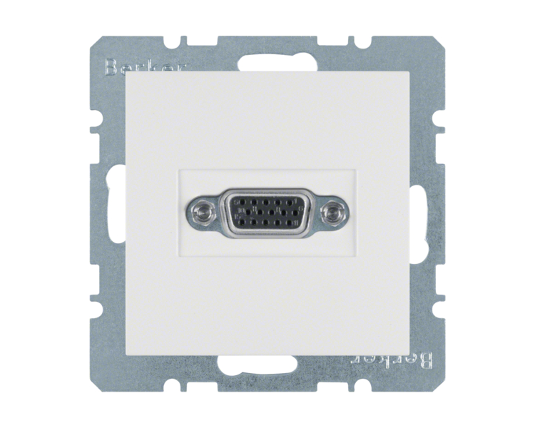 Gniazdo VGA biały mat Berker B.Kwadrat/B.3/B.7 3315401909