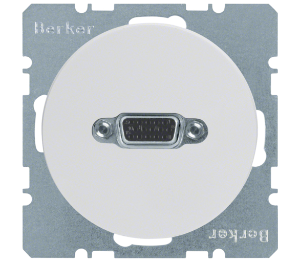 R.1/R.3 Gniazdo VGA zaciski śrubowe biały Berker 3315412089