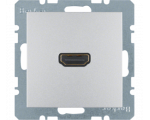 Gniazdo HDMI aluminium mat Berker B.Kwadrat/B.3/B.7 3315421404