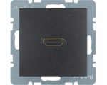 Gniazdo HDMI antracyt mat Berker B.Kwadrat/B.3/B.7 3315421606