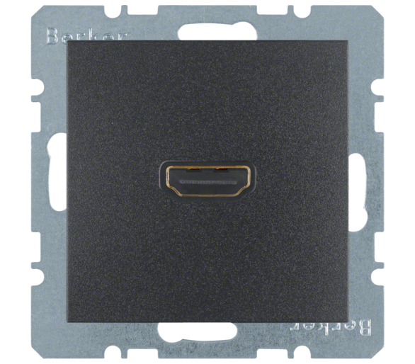 Gniazdo HDMI z przyłączem 90° antracyt mat Berker B.Kwadrat/B.3/B.7 3315431606
