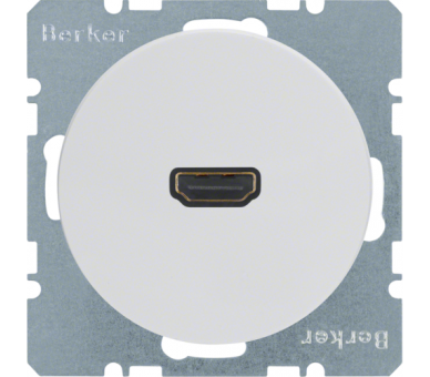 R.1/R.3 Gniazdo HDMI z przyłączem 90° biały Berker 3315432089