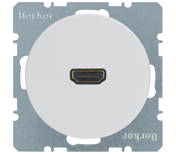 R.1/R.3 Gniazdo HDMI z przyłączem 90° biały Berker 3315432089