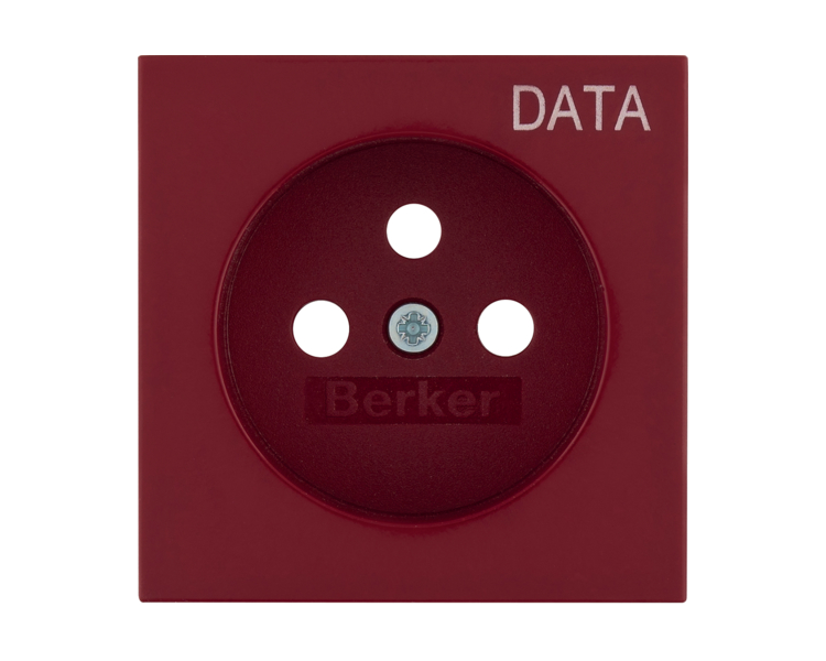 Płytka czołowa do gniazda z uziemieniem DATA czerwone Berker B.Kwadrat 3963808995