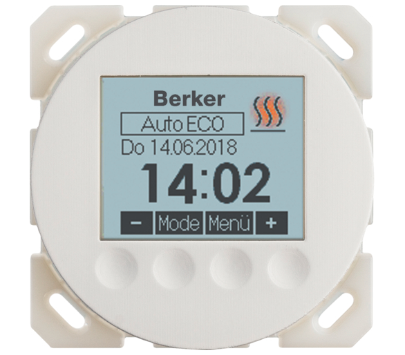 R.1/R.3 Regulator temperatury ze sterownikiem czasowym styk zwierny, biały połysk Berker 20462089