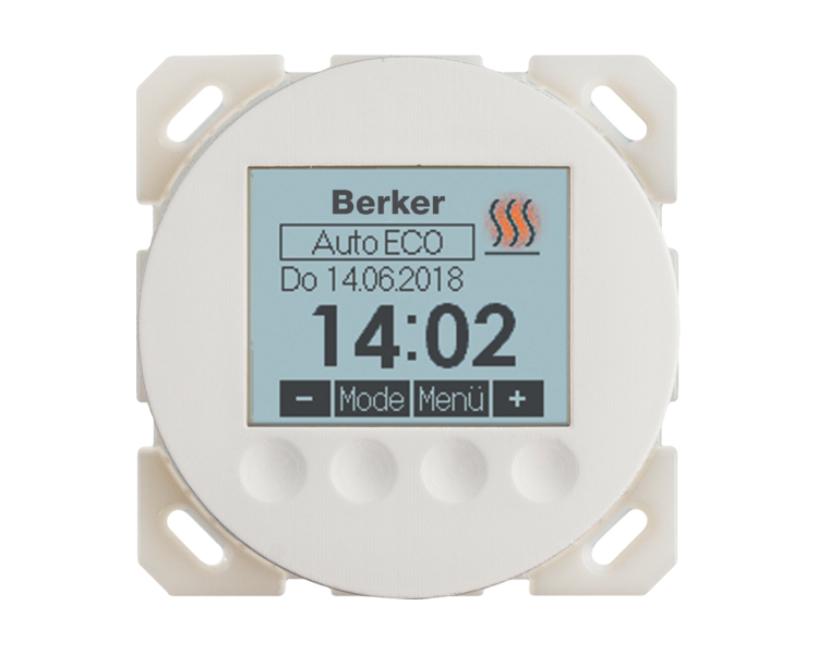 R.1/R.3 Regulator temperatury ze sterownikiem czasowym styk zwierny, biały połysk Berker 20462089