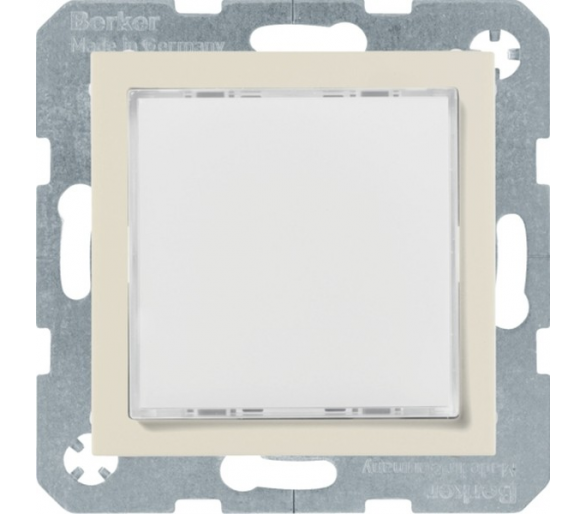 B.Kwadrat Sygnalizator świetlny LED podświetlenie białe, kremowy połysk Berker 29538982