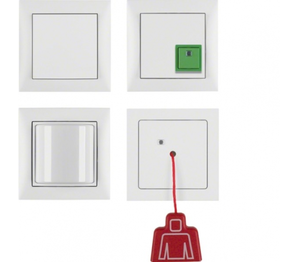 S.1 System przywoławczy Zestaw z zasilaczem, biały matowy Berker 52009909