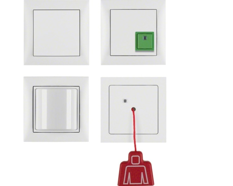 S.1 System przywoławczy Zestaw z zasilaczem, biały matowy Berker 52009909