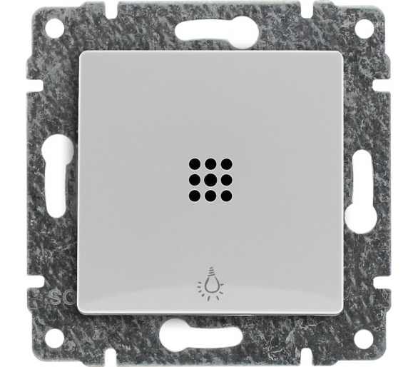 Przycisk “światło” podświetlany z klawiszem bez ramki biały VENA 520413