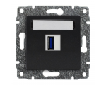 Ładowarka USB 3.0 pojedyncza 5V 2A, bez ramki antracyt VENA 516155