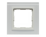 Ramka 1x białe szkło VENA2 XGLASS 5204181
