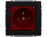 Gniazdo typu DATA czerwone, z uziemieniem i kluczem uprawniającym, bez ramki czarne KOS66 660943