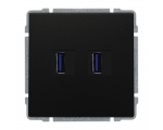 Ładowarka USB 3.0 podwójna czarny KOS66 660957
