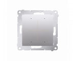 Elektroniczny łącznik / przycisk 4-krotny srebrny mat DEW4.01/43