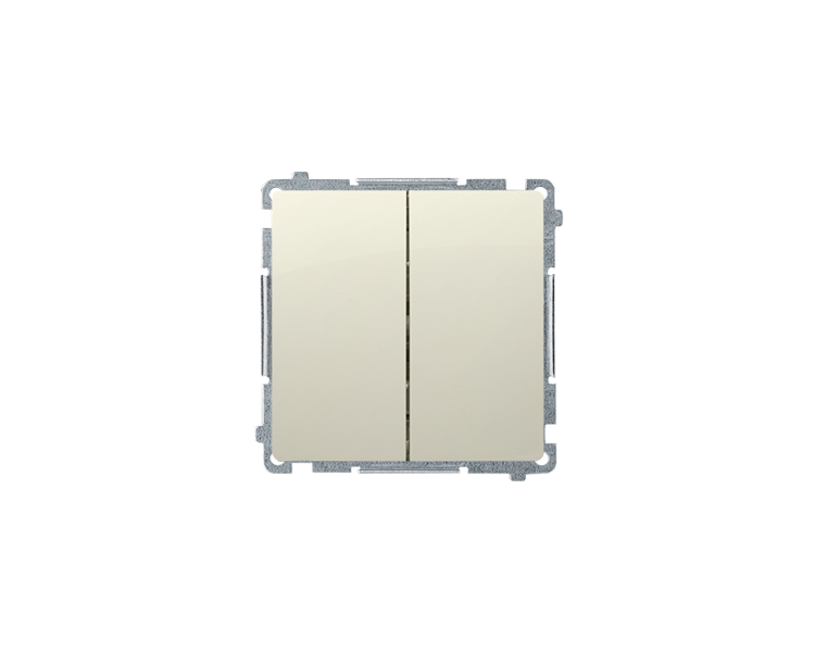 Łącznik schodowy podwójny bez piktogramu (moduł) 10AX 230V, zaciski śrubowe, beżowy BMW6/2.01/X/12