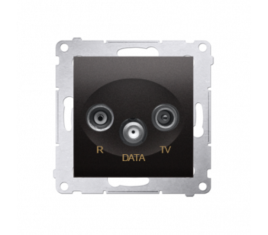 Gniazdo R-TV-DATA (moduł), czarny DAD.01/49
