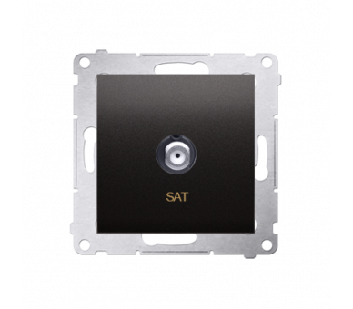 Gniazdo antenowe SAT pojedyncze (moduł). Do instalacji indywidualnych, czarny DASF1.01/49