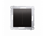 Sterownik przyciskowy oświetleniowy - 2 wyjścia 5A, sterowany smartfonem [WiFi], 230V (moduł), czarny DEW2W.01/49