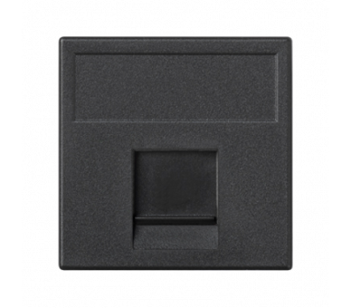 Plakietka teleinformatyczna K45 PANDUIT pojedyncza płaska z osłoną 45×45mm szary grafit K69/14