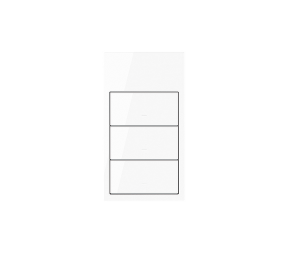 Panel 2-krotny pion 3 klawisze, biały 10020215-130 Simon100