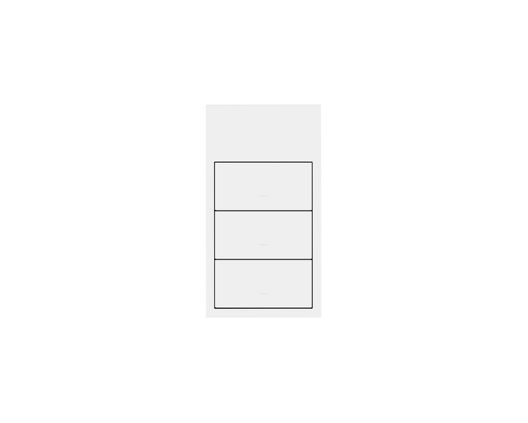 Panel 2-krotny pion 3 klawisze, biały mat 10020215-230 Simon100