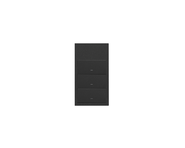 Panel 2-krotny pion 3 klawisze, czarny mat 10020215-238 Simon100