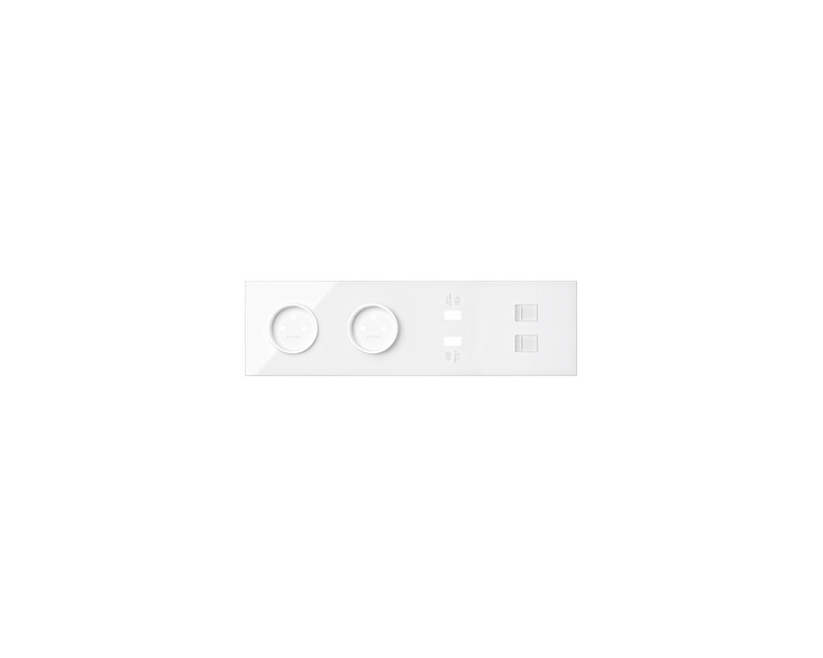 Panel 4-krotny 2 gniazda + 2x1 ładowarka USB + 2xRJ45, biały 10020407-130 Simon100