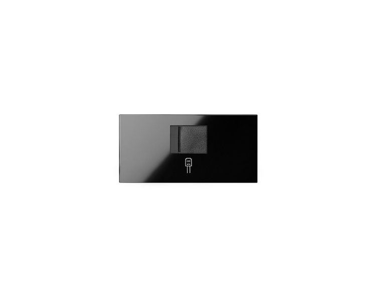 Pokrywa do gniazda komputerowego 1x (mechanizm 1/2), czarny 10000005-138 Simon100