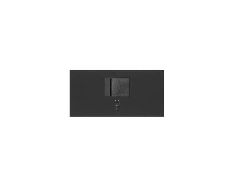 Pokrywa do gniazda komputerowego 1x (mechanizm 1/2), czarny mat 10000005-238 Simon100