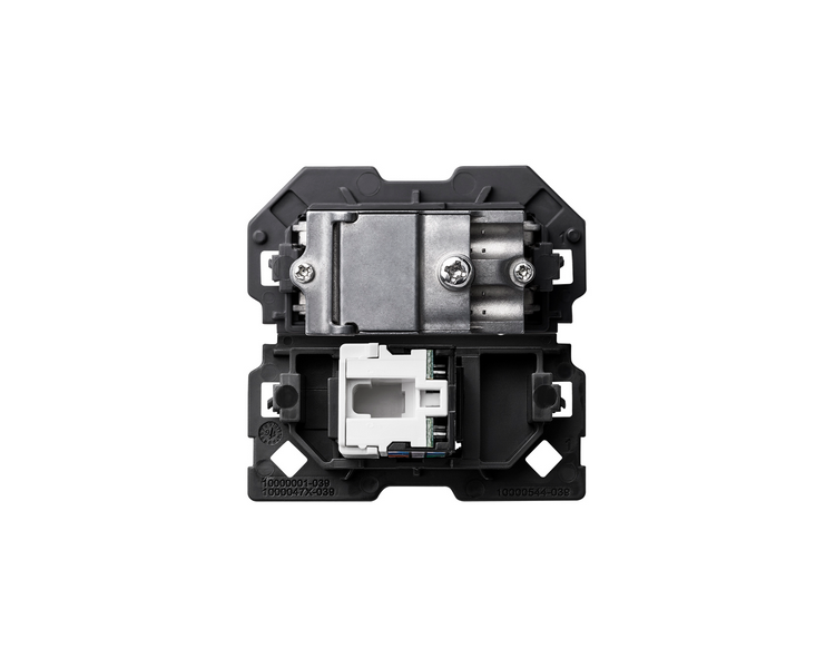 Gniazdo antenowe R/TV-SAT zakończeniowe + komputerowe RJ45 kat.6 (mechanizm, bez ramki montażowej), zaciski śrubowe 10000472-039