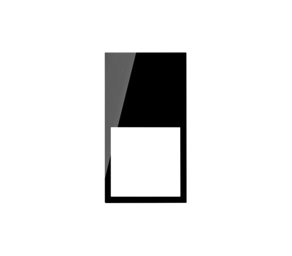 Ramka minimal pionowa 2-krotna, 2x1/2, czarny 10002620-138 Simon100